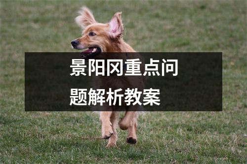 景阳冈重点问题解析教案