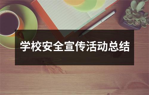 学校安全宣传活动总结