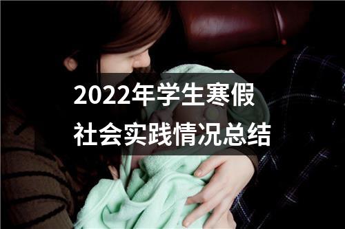 2022年学生寒假社会实践情况总结