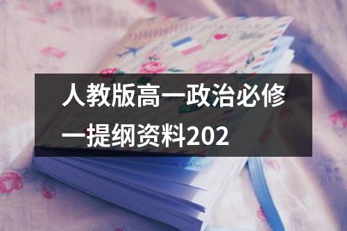 人教版高一政治必修一提纲资料2024