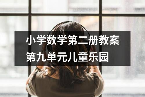 小学数学第二册教案第九单元儿童乐园