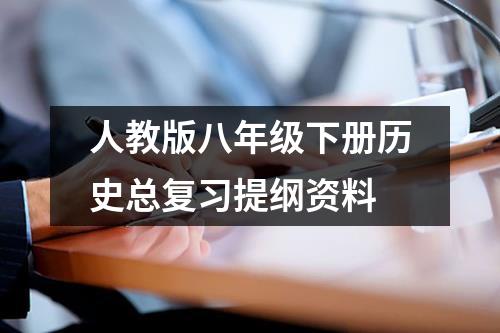 人教版八年级下册历史总复习提纲资料