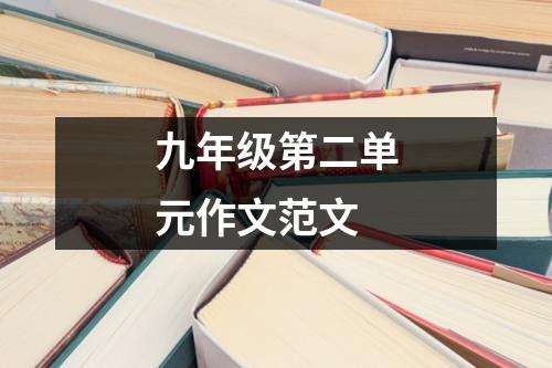 九年级第二单元作文范文