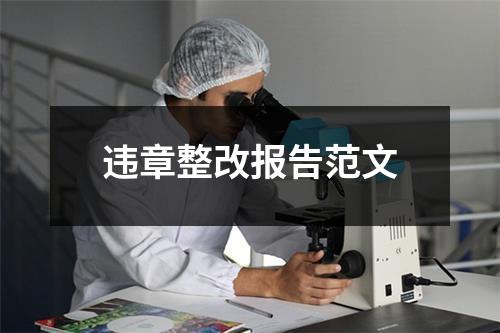 违章整改报告范文