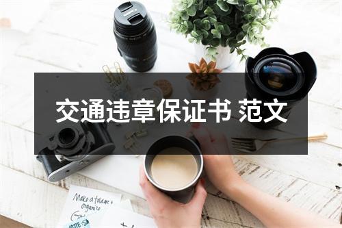 交通违章保证书 范文