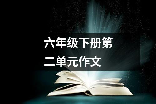 六年级下册第二单元作文