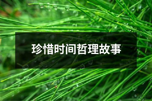 珍惜时间哲理故事