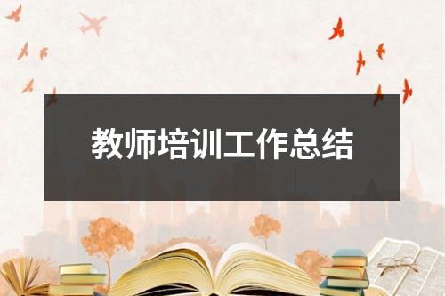 教师培训工作总结