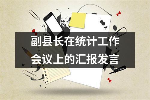 副县长在统计工作会议上的汇报发言