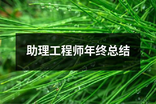 助理工程师年终总结