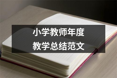 小学教师年度教学总结范文