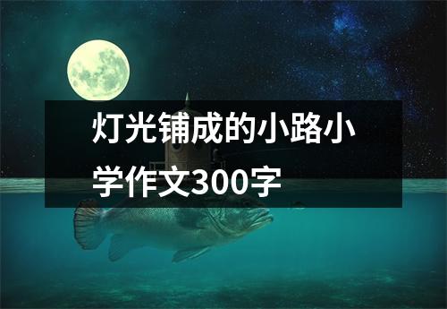 灯光铺成的小路小学作文300字