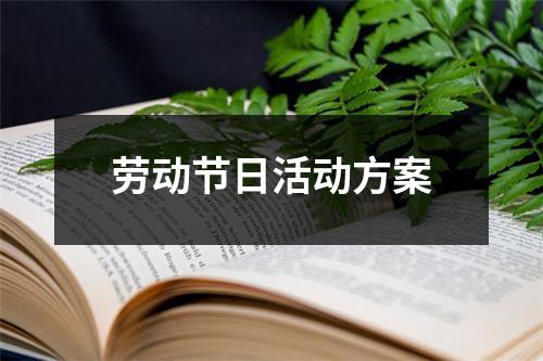 劳动节日活动方案