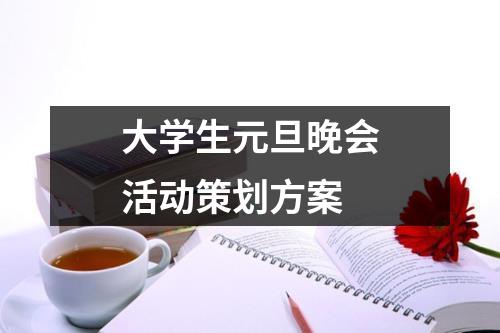 大学生元旦晚会活动策划方案