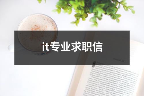 it专业求职信