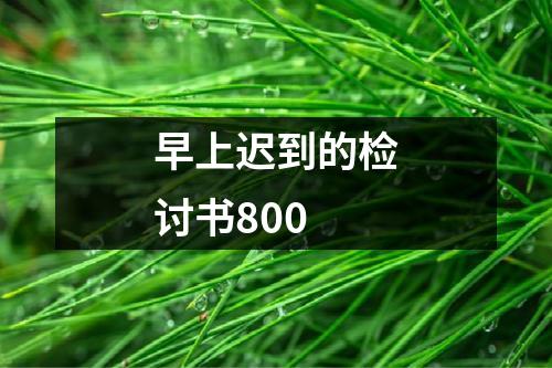 早上迟到的检讨书800