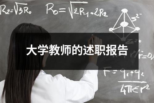 大学教师的述职报告