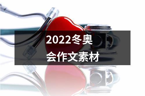 2022冬奥会作文素材