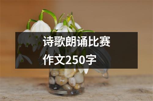 诗歌朗诵比赛作文250字