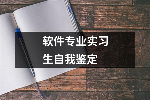 软件专业实习生自我鉴定