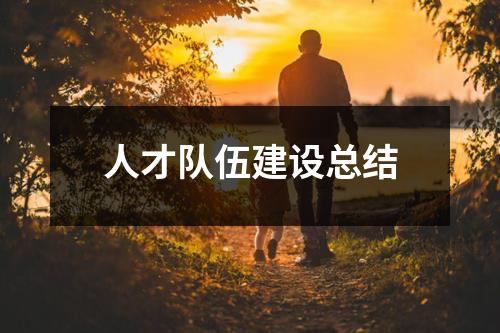 人才队伍建设总结