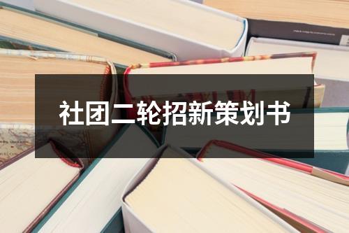 社团二轮招新策划书