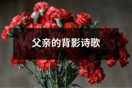 父亲的背影诗歌