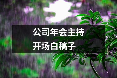 公司年会主持开场白稿子