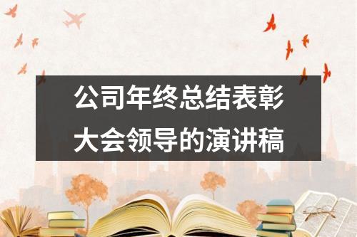 公司年终总结表彰大会领导的演讲稿