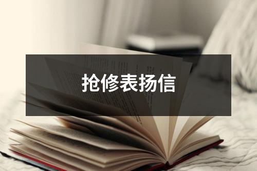 抢修表扬信