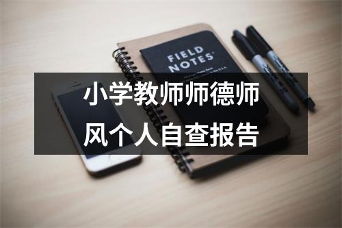 小学教师师德师风个人自查报告