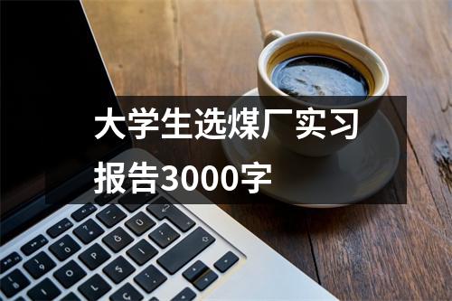 大学生选煤厂实习报告3000字