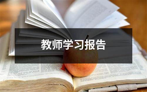 教师学习报告