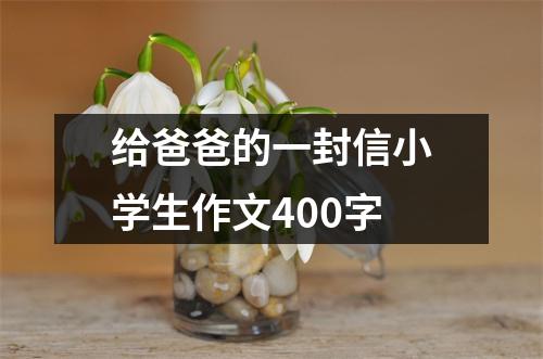 给爸爸的一封信小学生作文400字