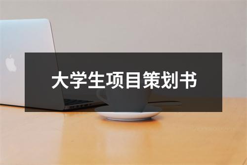 大学生项目策划书