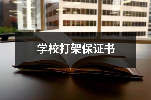 学校打架保证书